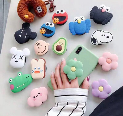 3D Cartoon Silicone Phone Grip Phone Ring Holder Stand Griptok Bracket Adjustable Phone 11 Pcs