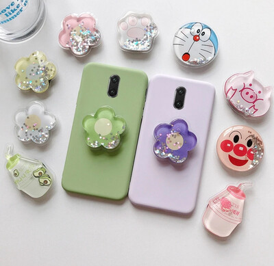 ￼【Ready Stock】3D Liquid Quicksand Phone Ring Holder Phone Grip Griptok Phone Holder Stand Phone Bracket 8pcs