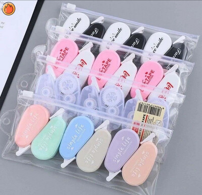 6 In 1 Correction Tape Girl Cute Large Capacity Antique Correction Tape Mute Correction Tape Mini SAWU 3set (Random)