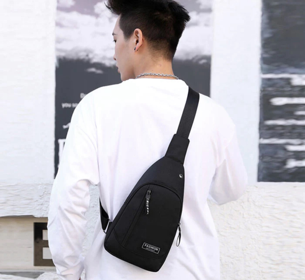 ￼BBD Men&#39;s Casual Chest Crossbody Bag SK581 3pcs