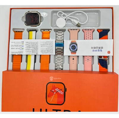 Ultra 7in1 Strap Smart Watch 49mm 2.01inch Full Touch Screen Sport Fitness Watch IP67 Waterproof BT Call Smartwatch 1set