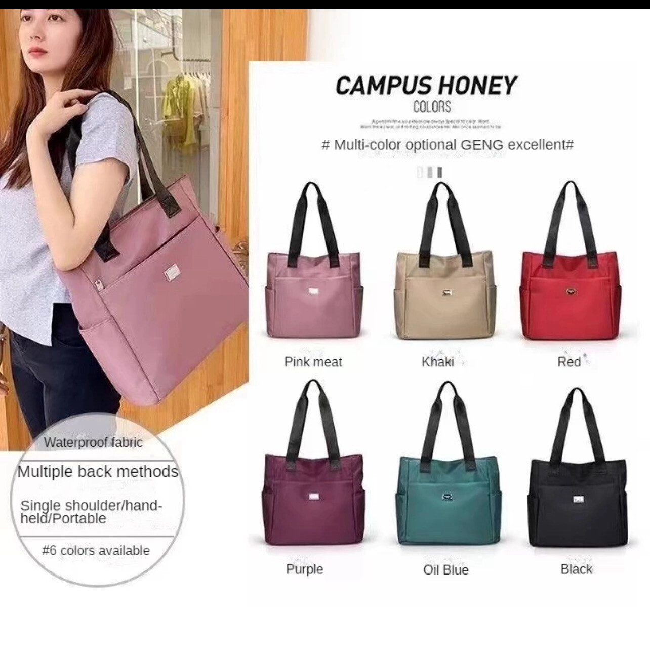 ￼handbag women Beg ibu satu bahu wanita besar beg wanita baru beg kanvas tekstur mewah beg Tote fesyen Simple Casual 1pcs $10/ 2pcs $18