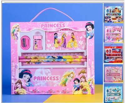 ￼12G4 Alsahhia Stationery 7 in 1 Set Notebook Gift Set Kids Pencil Box Ruler Sharpener Set Alat Tulis Kanak-Kanak Sekolah 3set