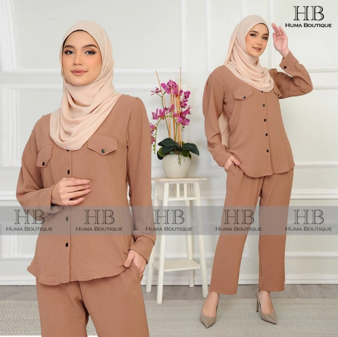 NEW ARRIVAL LAILA MUSLIMAH SUIT 1set (Size S,M,L,XL &amp; 2XL)