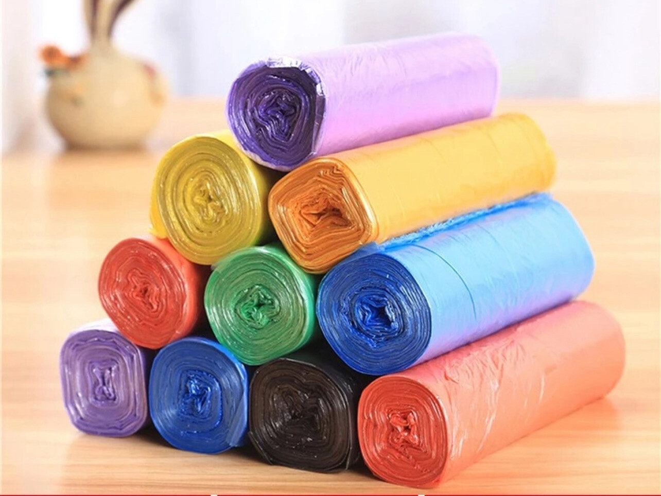 ￼5 Roll 100pcs Disposable Garbage Bags Rubbish Bag Trash Bag Plastic Garbage Dispenser Bag Nappy Diaper Bag 45x50cm 垃圾袋 100pcs x 5: 500pcs (Size 45x50cm)