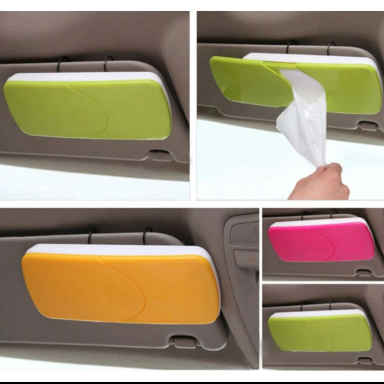 Car Sun Visor Tissue Box Tissue Case Baby Wipes Design Napkin Case Holder For All Car Sun Visor Sizes 2pcs