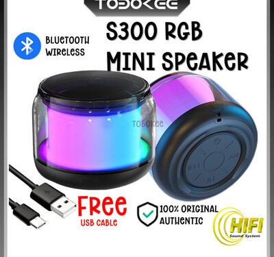 ￼S300 Mini Speaker Bluetooth Bass PC Laptop Mobile Gaming RGB Speaker Ambient Light