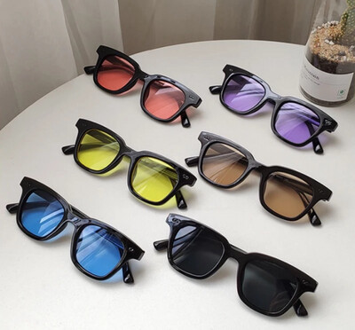 Korean Style Sunglasses Color Lens Small Size G56 Sun Glasses For Men / Women 5pcs