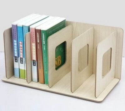 PSB_Wooden Desktop Book Rack DIY Wooden Table Book Rack Wooden Book Shelf Rak 2pcs