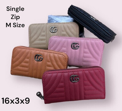 【Best】Wallet Woman Double Zipper Long Wallet Fashion Classic Purse Lady Clutch PU Leather Wallets Dompet Wanita, Mesti Beli 2pcs $10.00 (💋 Mix Buy)