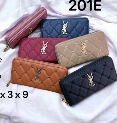 READY STOCK Wallet Fashion Women Purse Dompet Wanita PU Leather Long Wallets Card Holder Large Capacity Double Zipper, Mesti Beli 2pcs $10.00 (💋 Mix Buy)
