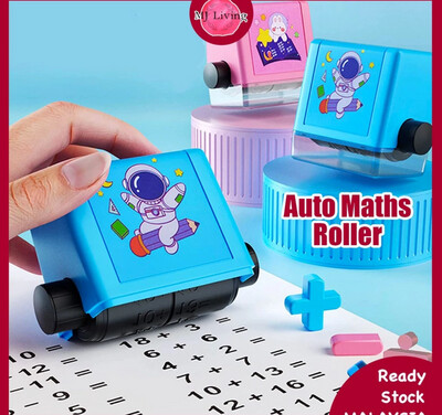 ￼&lt;Free Ink&gt; School Mathematic Number Stamp Rolling Chop Homework Exercise Primary School Student Cop Matematik 数学滚动印章 3pcs
