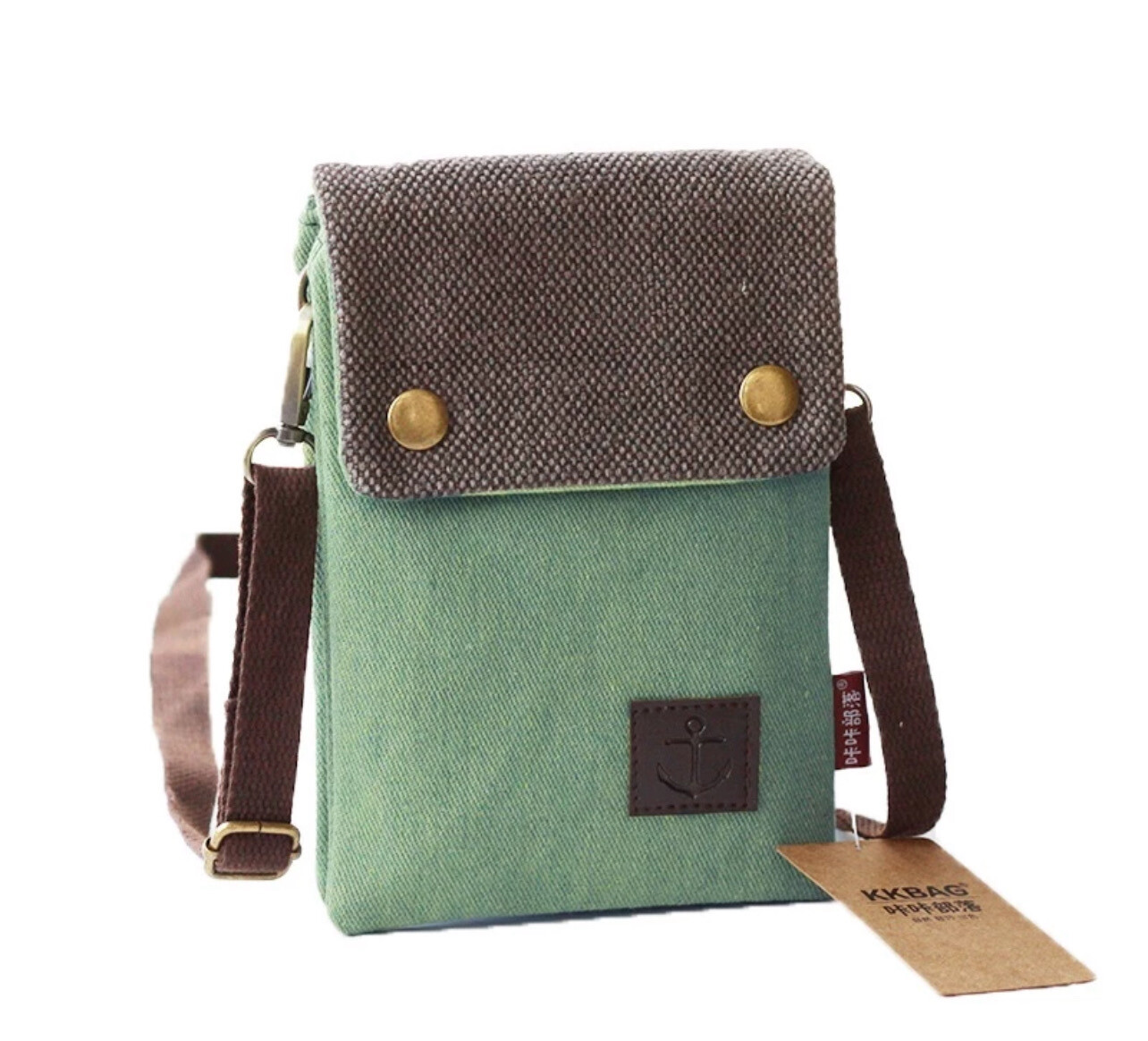 Simple Solid Color Mobile Phone Bag Female Male Universal Messenger Small Bag Fabric Mini Small Shoulder Bag Multi-Layer Vertical One-Shoulder Large Screen Universal Model Mobile Phone Bag Cross-Body