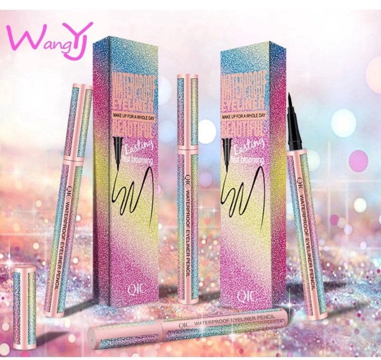 QIC Starry Waterproof and Quick-drying Long-lasting Non-staining Eyeliner 3set