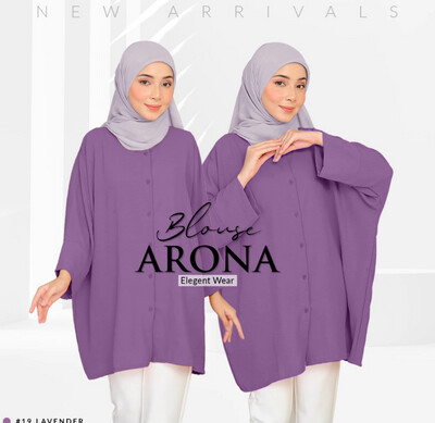 New Arrival Blouse Arona Elegant wear for muslimah by KM muslimah fashion - Free Size XS-3XL