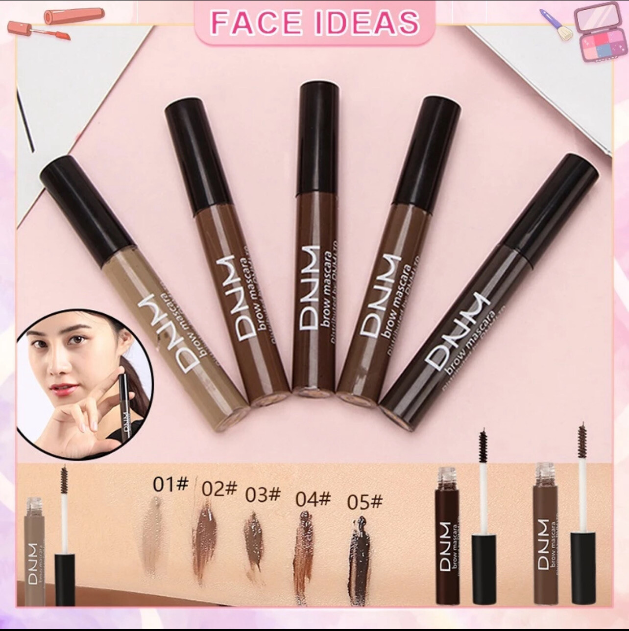 ￼Dyeing Eyebrow Cream Natural Long-Lasting Easy To Color Waterproof And Sweat-Proof 5 Colors Optional Eyebrow Cream 4pcs