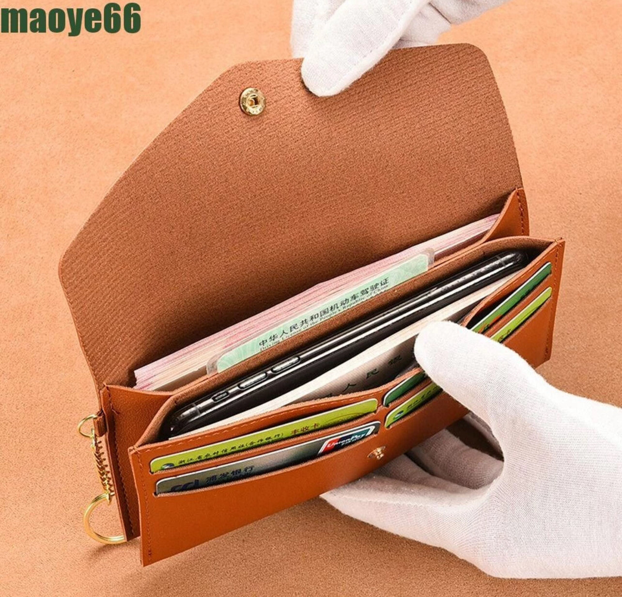 ￼MAOYE Purse Wallets Thin Ins Birthday Gifts Phone Bag For Girls Rectangle Large Capacity Women Wallets 3pcs