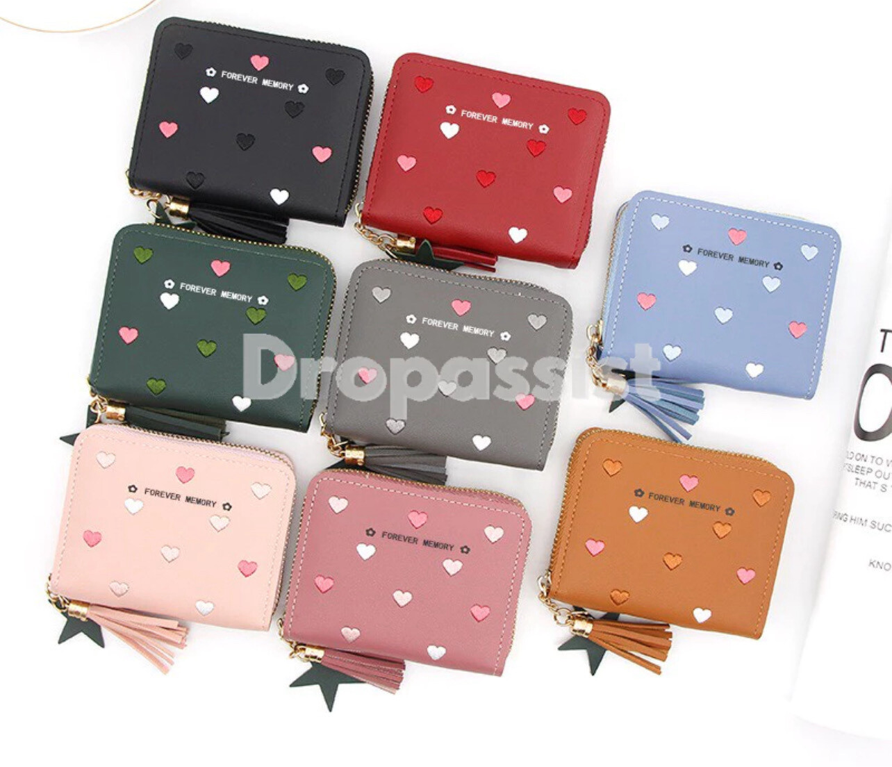 ￼DROPASSIST 1563 Woman Short Wallet Bag Dompet Wanita Perempuan Pouch Purse Beg Tangan Coin Wanita 3pcs