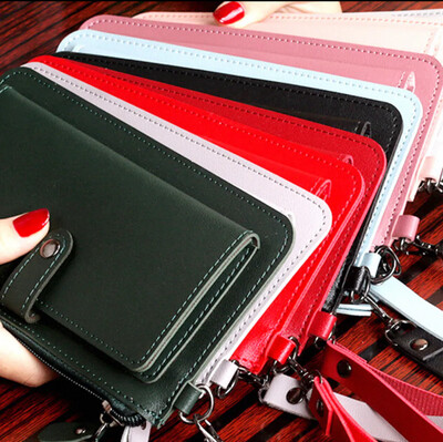 ￼DROPASSIST Perfect 3 Fold 12 Card Holder Women Long Purses Wallet Card Case Coin Purse Dompet Panjang with Zip 1115 3pcs