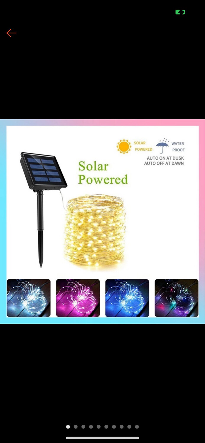 7M/12M/22M/32M/42M Solar Lights LED Fairy String Lights Waterproof Cable Lights for Garden Park Holiday - 22meter