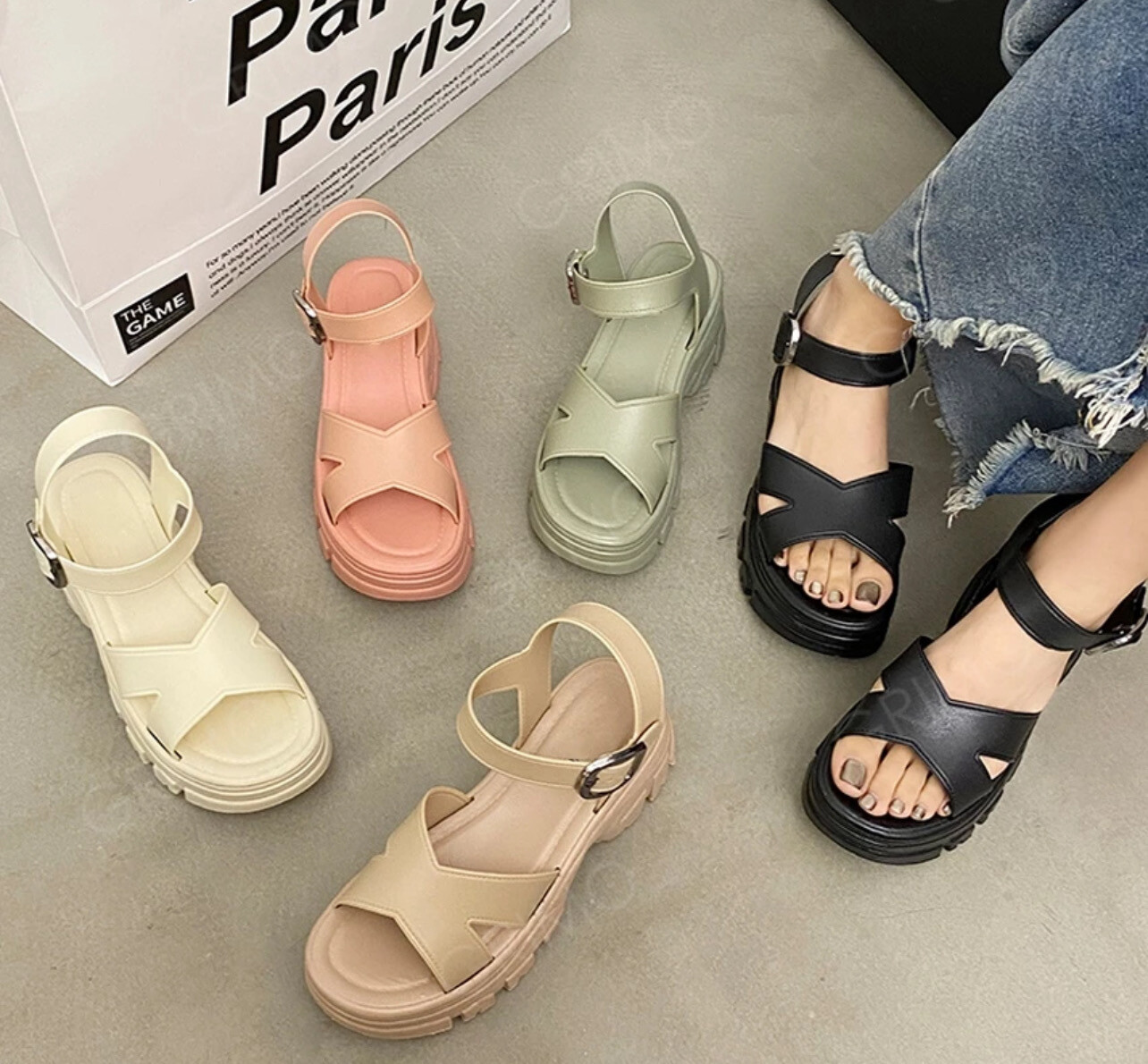 READY STOCK💝 GRIMO Bloclatch Highheel Women’s Kasut Tinggi Perempuan Woman Fashion Shoe Shoes High Heel Heels ks18242