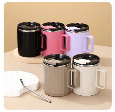 304 Stainless Steel Cup Cawan Cute Tumbler Thermos Mug Bottle Coffee Flask Botol Air Tahan Sejuk Panas Bekas 保温壶 咖啡杯