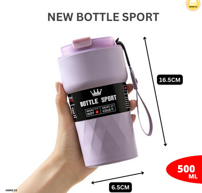500ml Portable Coffee Travel Mug Coffee Tumbler SUS304 Stainless Steel Water Drinking Bottle Vacuum Flask Botol Sport
