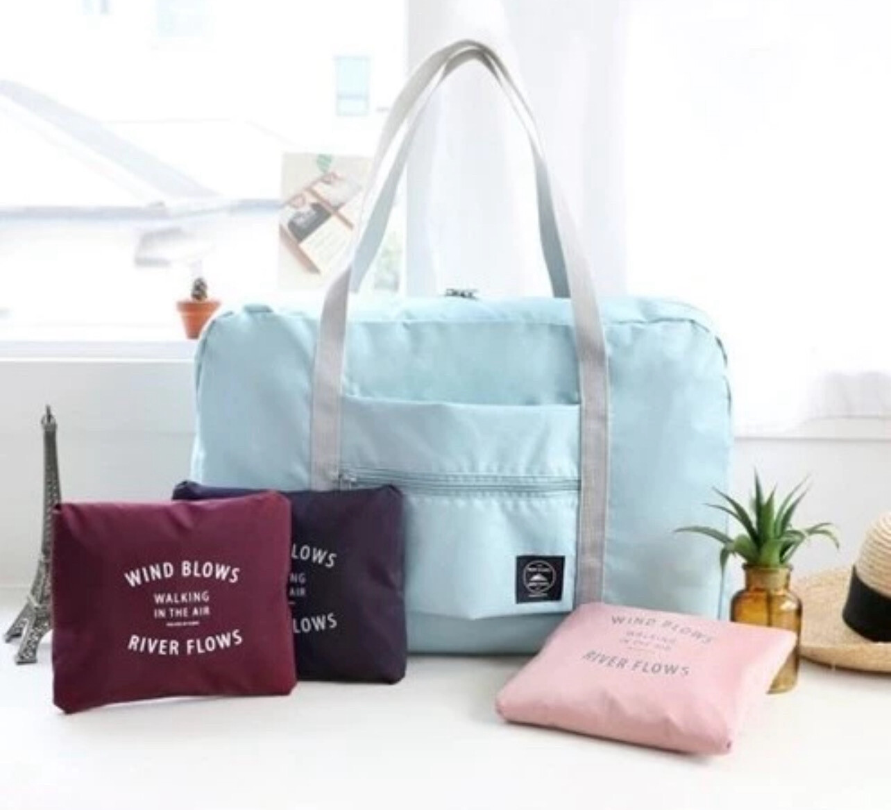 STO Large Capacity Duffel Bag For Travelling Multifunctional Foldable Clothes Travel Trolley Suitcase Luggage Bag 3pcs