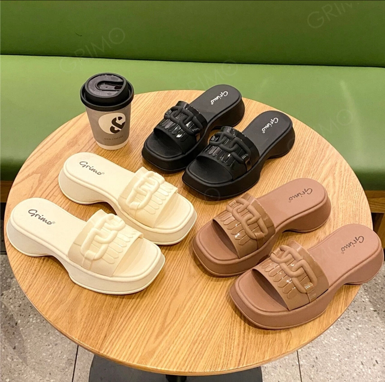 READY STOCK💝 GRIMO Molylink Sandal Women&#39;s Flat Sandals Slipper Woman Shoe Kasut Wanita Girl Lawa Casual Gift ks17841