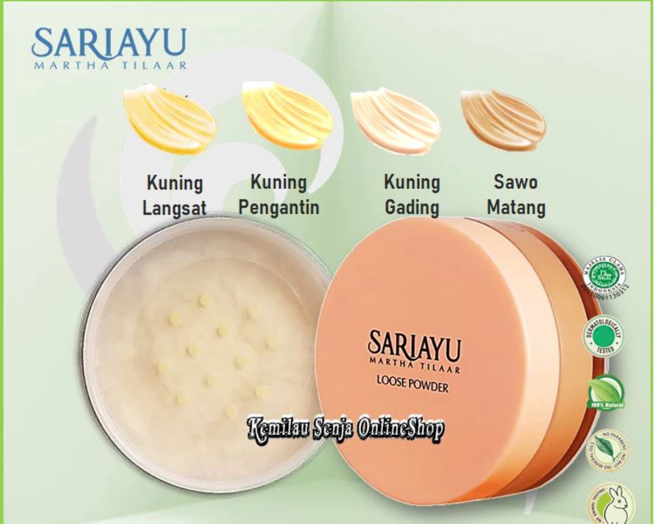 ￼Sariayu Loose Powder Energizing Aromatic ( Bedak Tabur ) 14GR 2bottle
