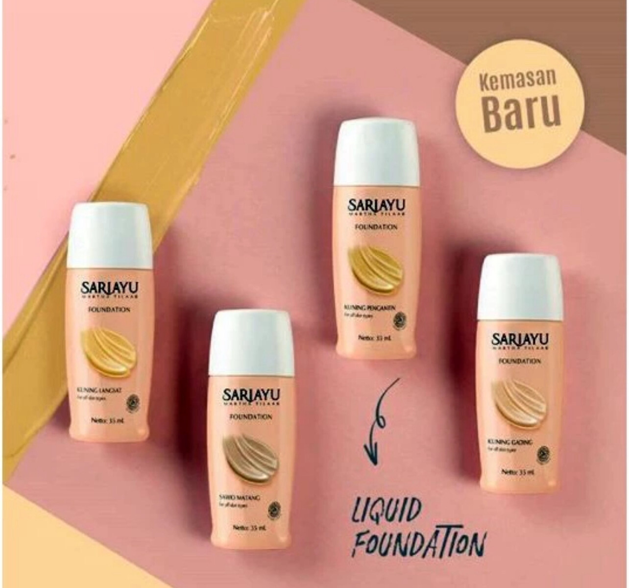 ￼Sariayu Liquid Foundation ( Alas Bedak ) 35ml 3bottle