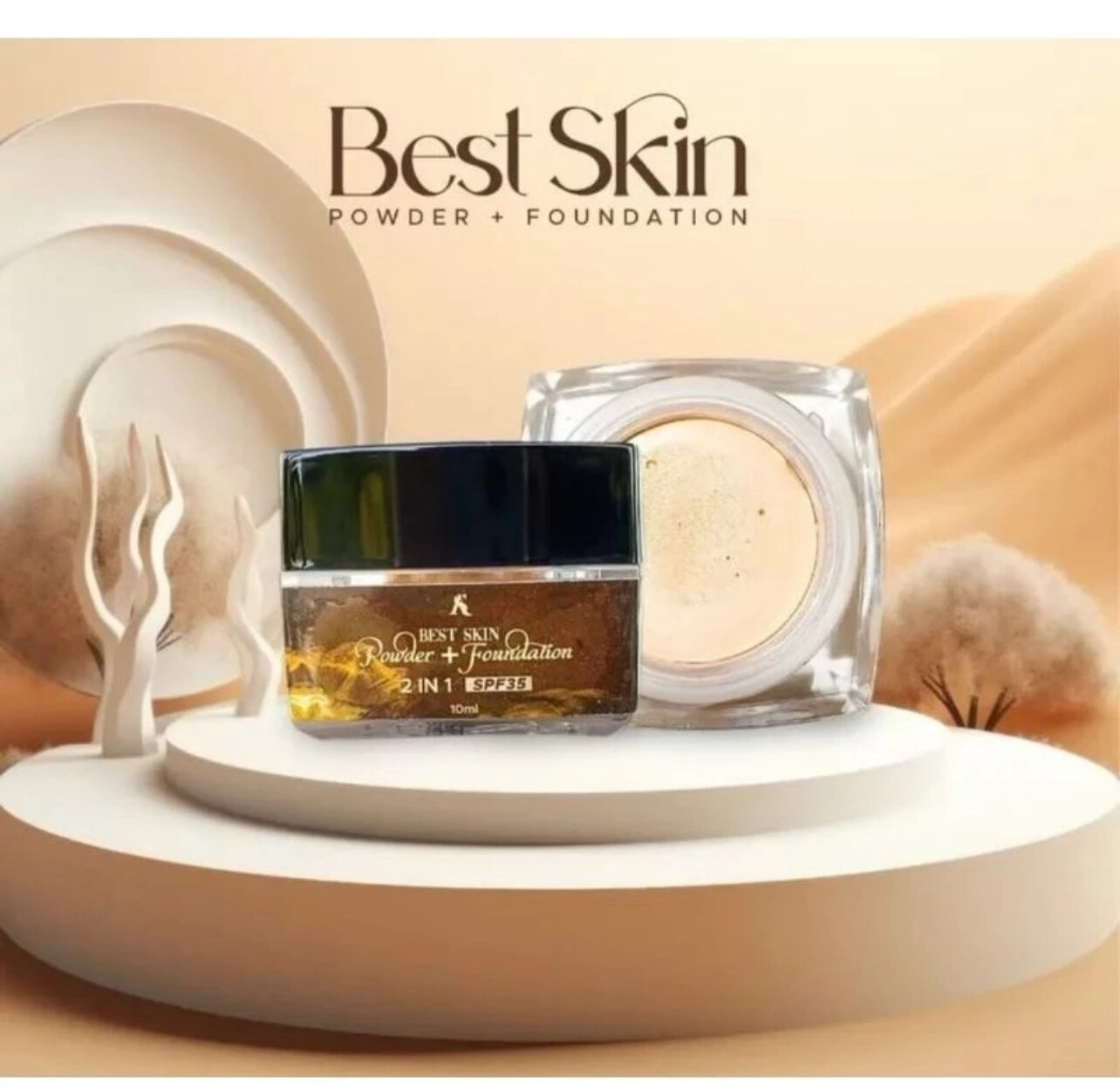 dherbs best skin 2in1 powder + fondation by aliff Syukri terlajak laris