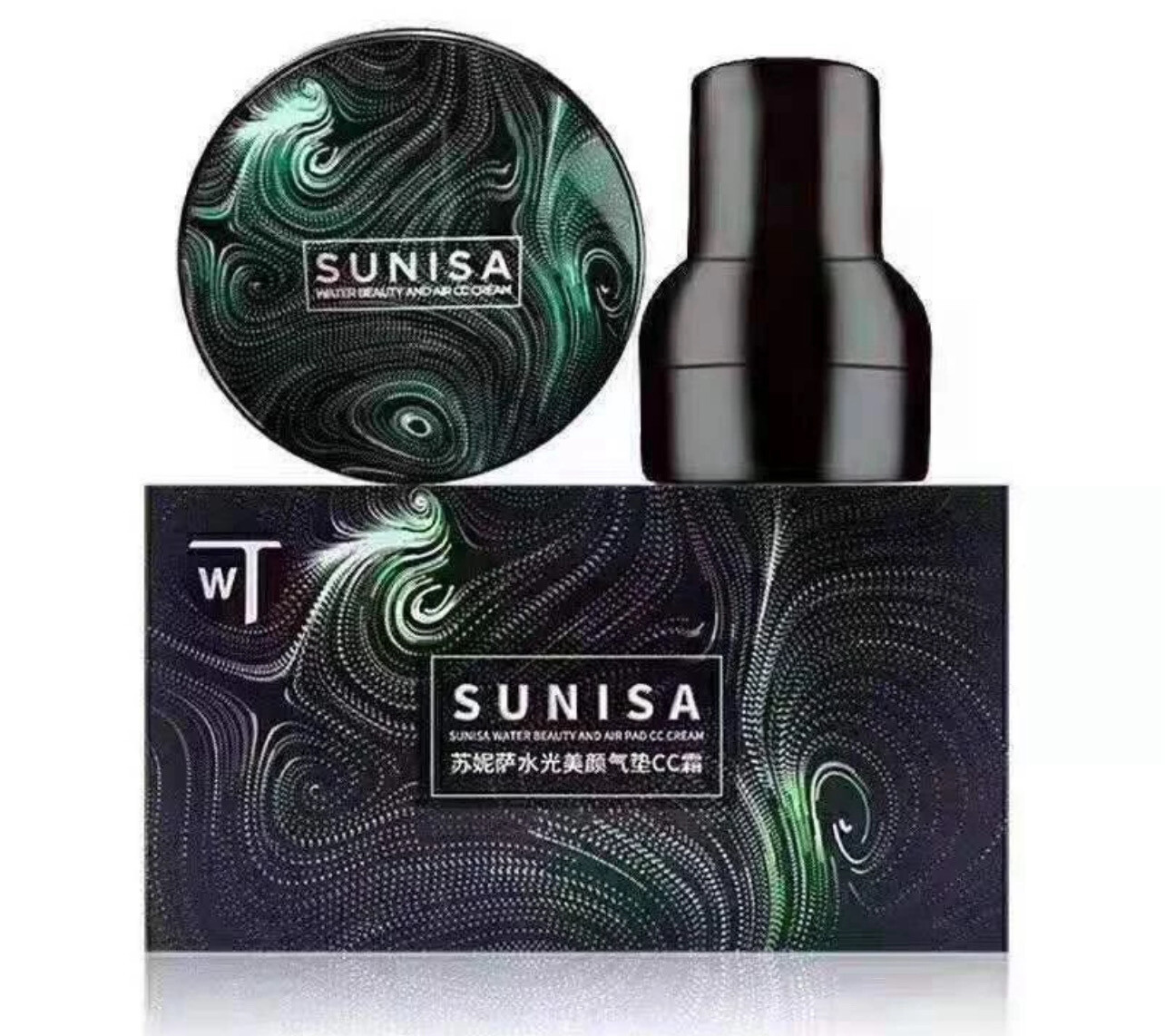 [MALAYSIA READY STOCK] The Beauty Street SUNISA Mushroom Head Air Cushion CC Cream Makeup + Mushroom Sponge 2set