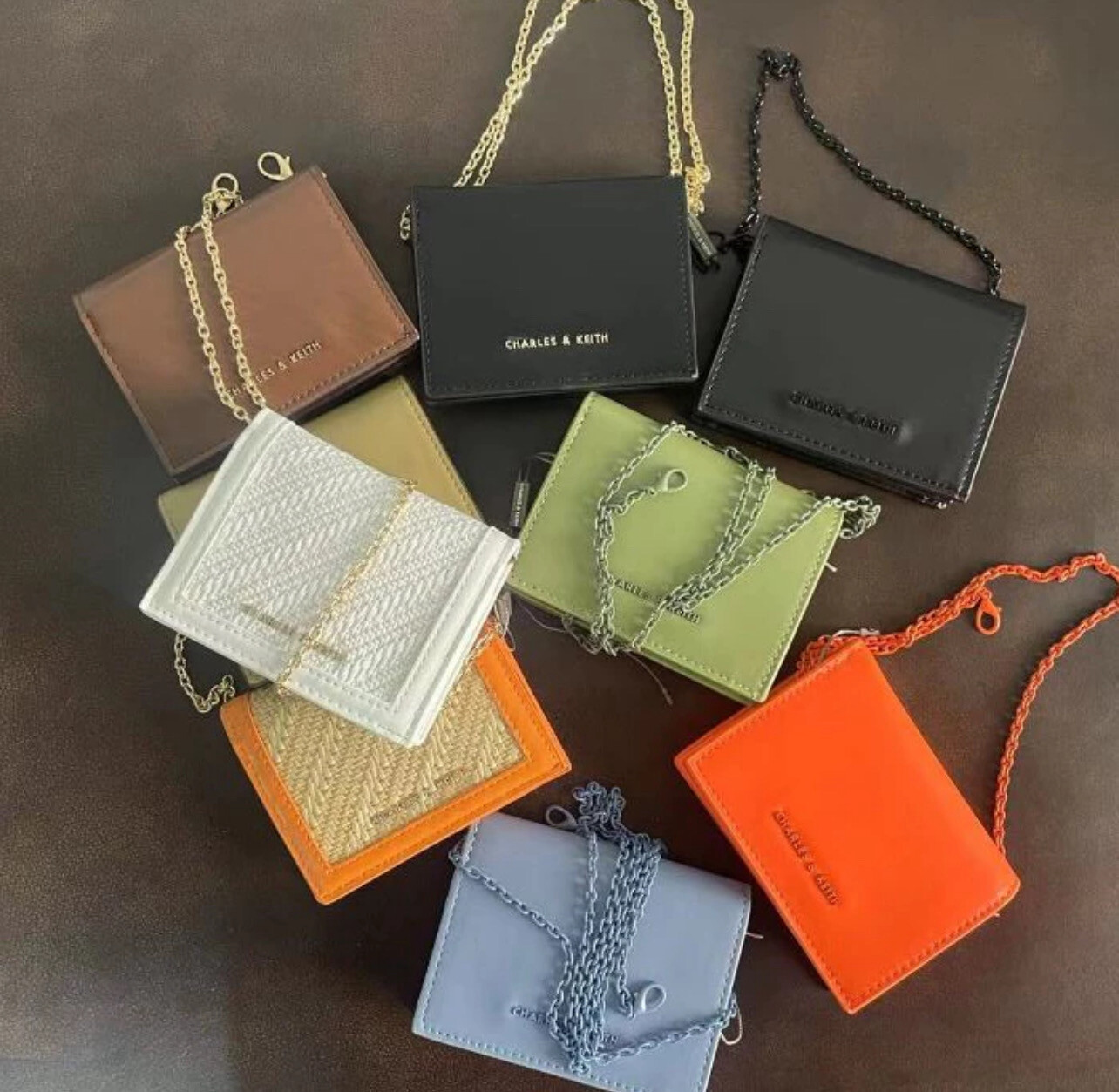 Cnk22 New Women&#39;s Chain Folding Wallet Multifunctional Wallet Card Holder CK6-10680910 /10680995-1