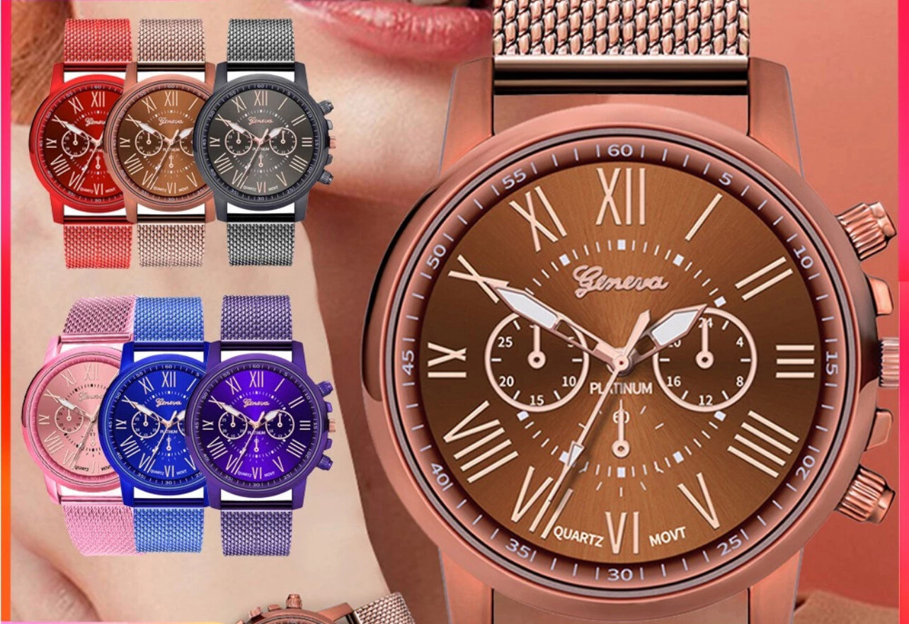 ✨Luxury Casual Stainless Steel Dial Bracele Quartz Watch 3pcs