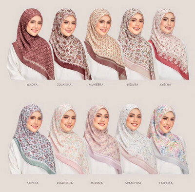 TUDUNGRUFFLE MALIKA SERIES - Cotton Voile bidang 45’ 2pcs
