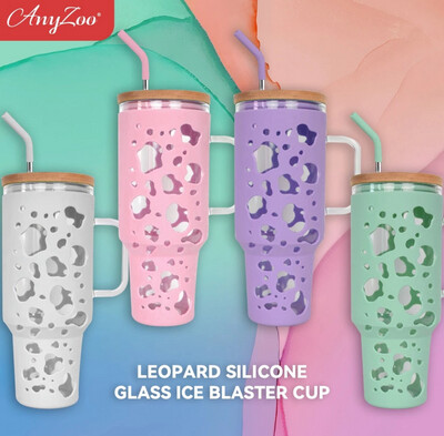 Anyzoo 304 mug with lid Glass Large Capacity Coffee Cup Double Layer Insulation Double Drink Outdoor Sport Gift Present