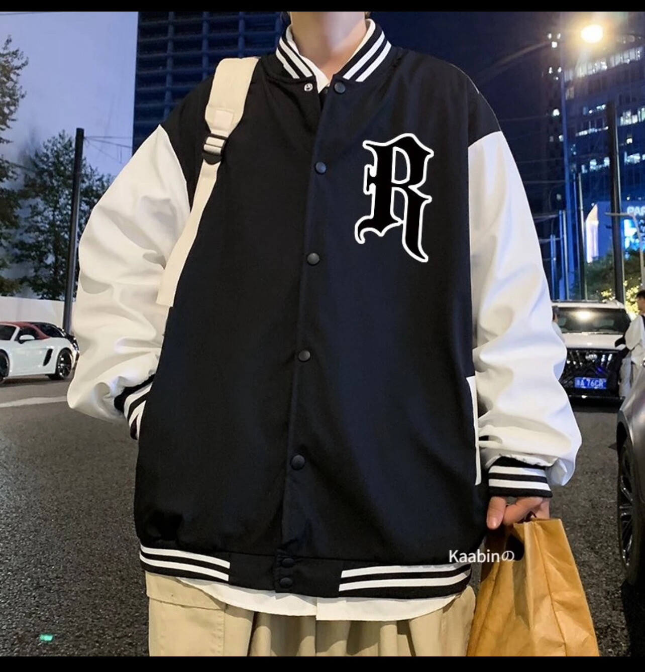 M-3XL Trend couple baseball jacket student basketball top sports jacket men&#39;s oversize jaket lelaki (M-3XL)
