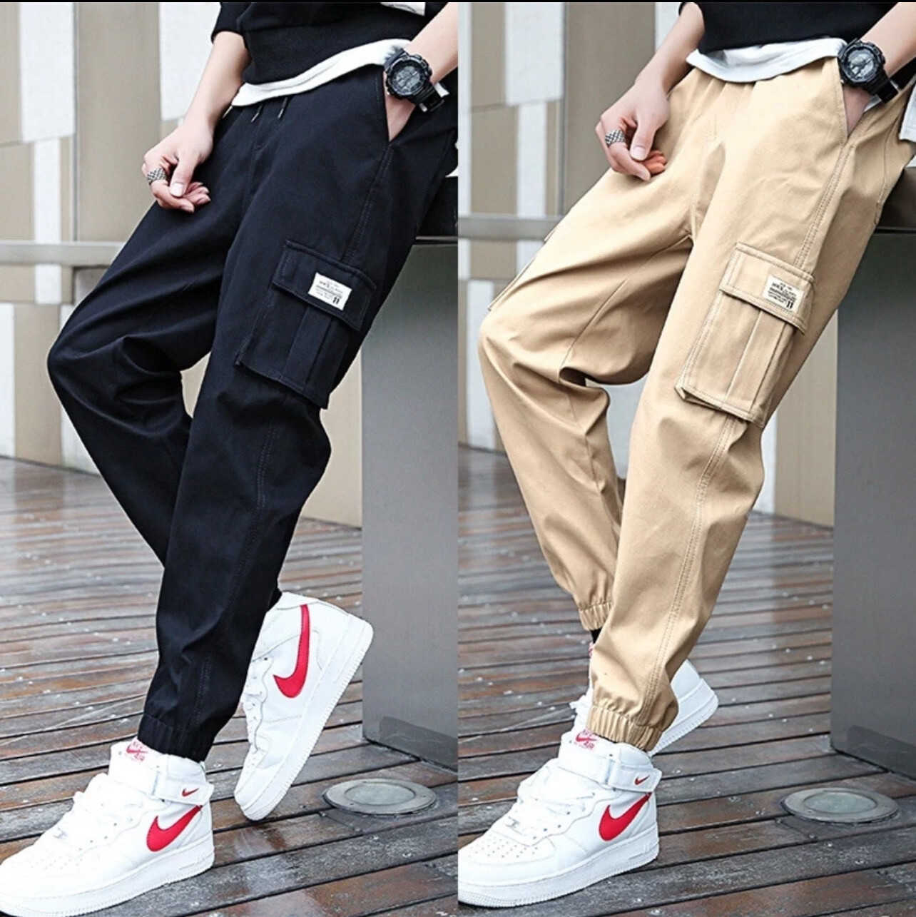 M-5XL Cargo Pants Men Seluar Lelaki Slack Pants Loose Plus Size Oversized Long Pants (M-5XL)