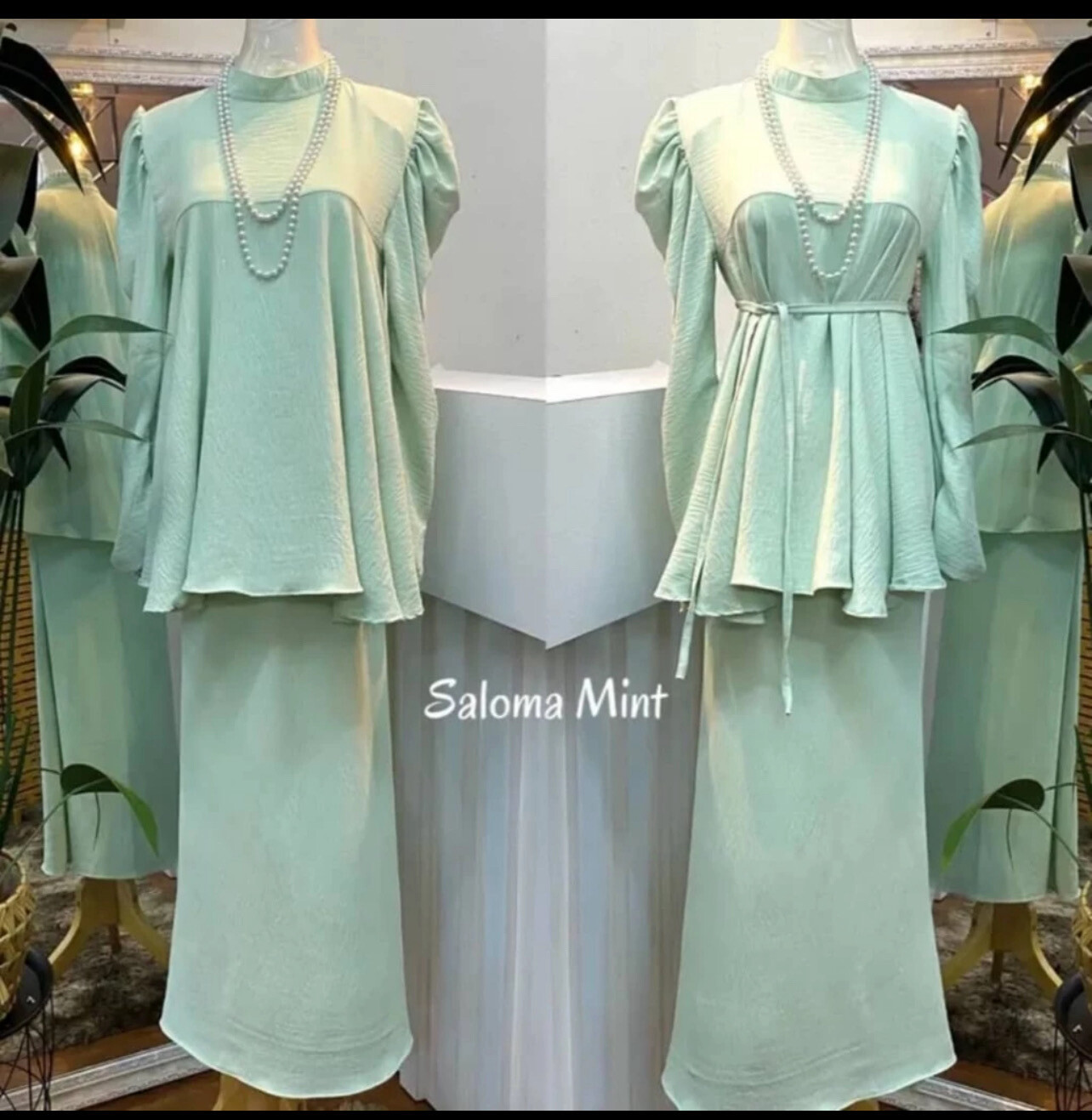 Muslimah Saloma Design Baju Kurung/Dress. (Size S,M, L)
