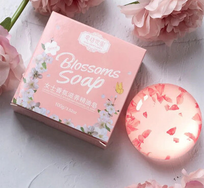 Crystal Cherry Sakura Blossom Soap Skincare Moisturizer Face Jerawat Pemutih Smooth Dry Ski Doorgift Whitening Soap 5pcs
