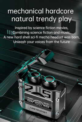 ￼M25 TWS Bluetooth Wireless 5.3 Headset Touch Digital Display Binaural Noise Reduction Stereo Music Gaming Earphones Bluetooth