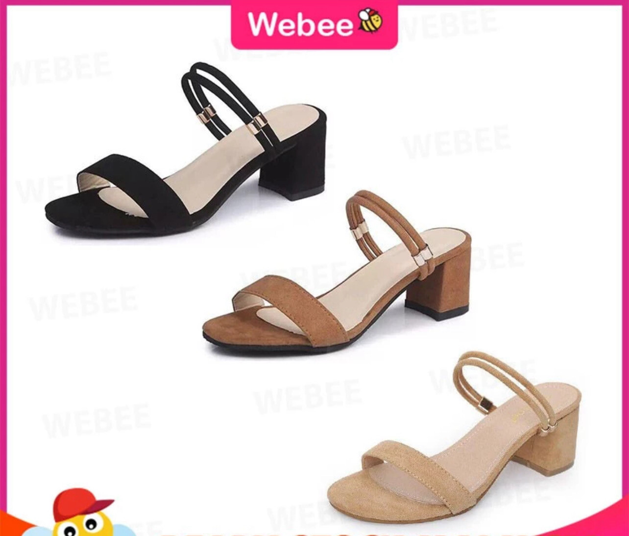 READY STOCK💝WEBEE 1010 Ashley Women&#39;s High Heels Shoes Kasut Tinggi Wanita Heel
