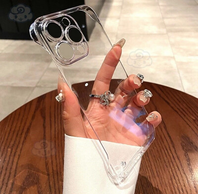 Luxury 0.3mm Ultra-Thin Electroplated Casing For iPhone 15 14 13 12 11 Pro Max Plus X XS MAX XR HD Clear with Lens Film Protect The Camera Shockproof Cover 2pcs