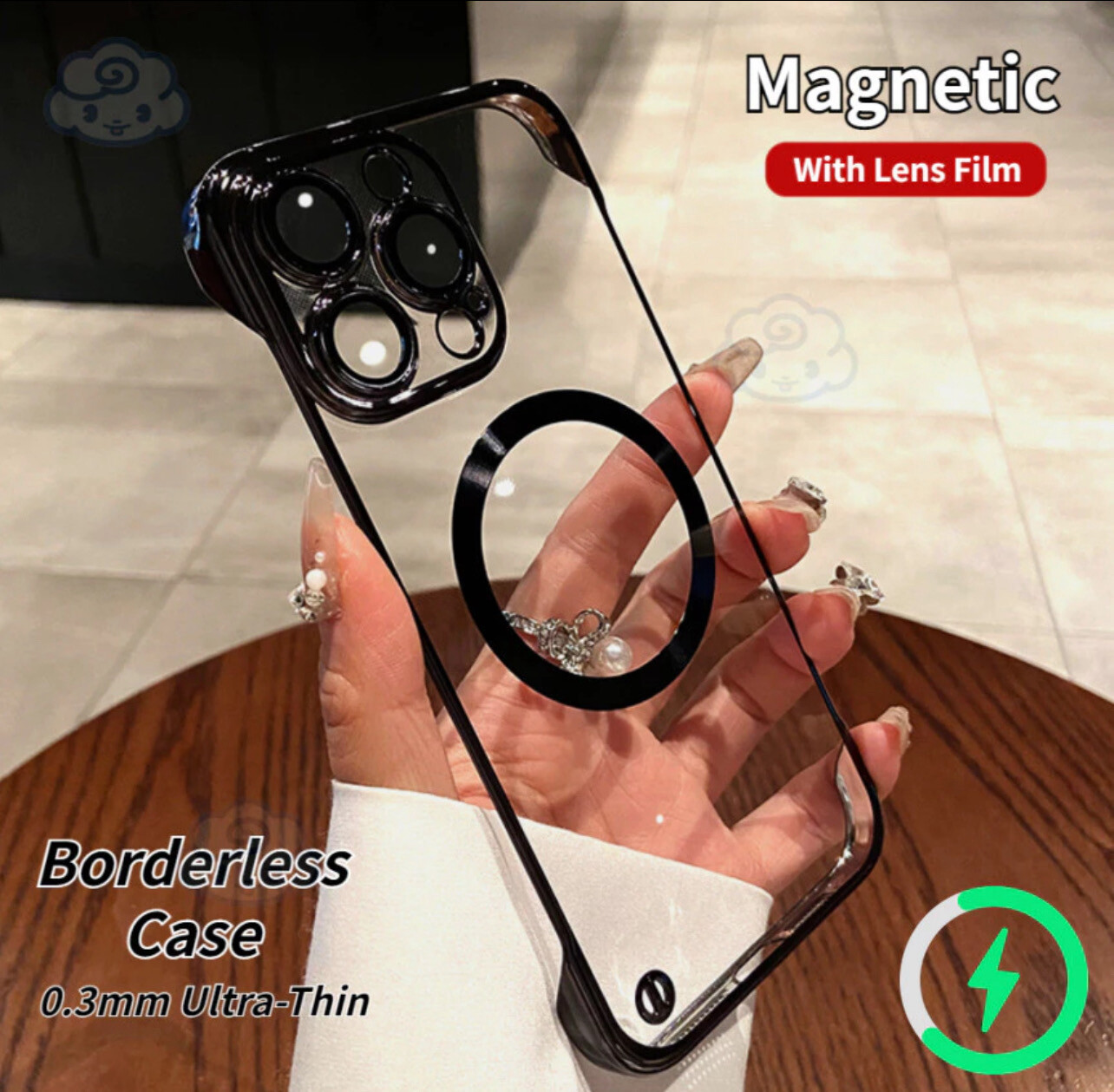 For iPhone 14 13 12 Pro Max Plus Magnetic High Quality HD Thin Electroplated PC Lens Protection Shockproof Hard Case 2pcs