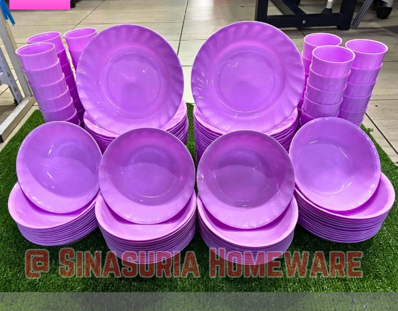 [QUALITY TEBAL] [RAYA SALES] 150PCS SET PINGGAN MANGKUK CAWAN AESTHETIC / SENANG DICUCI # 50 Pinggan 
# 50 Cawan
# 50 Mangkuk
# Sesuai untuk 50 pax
