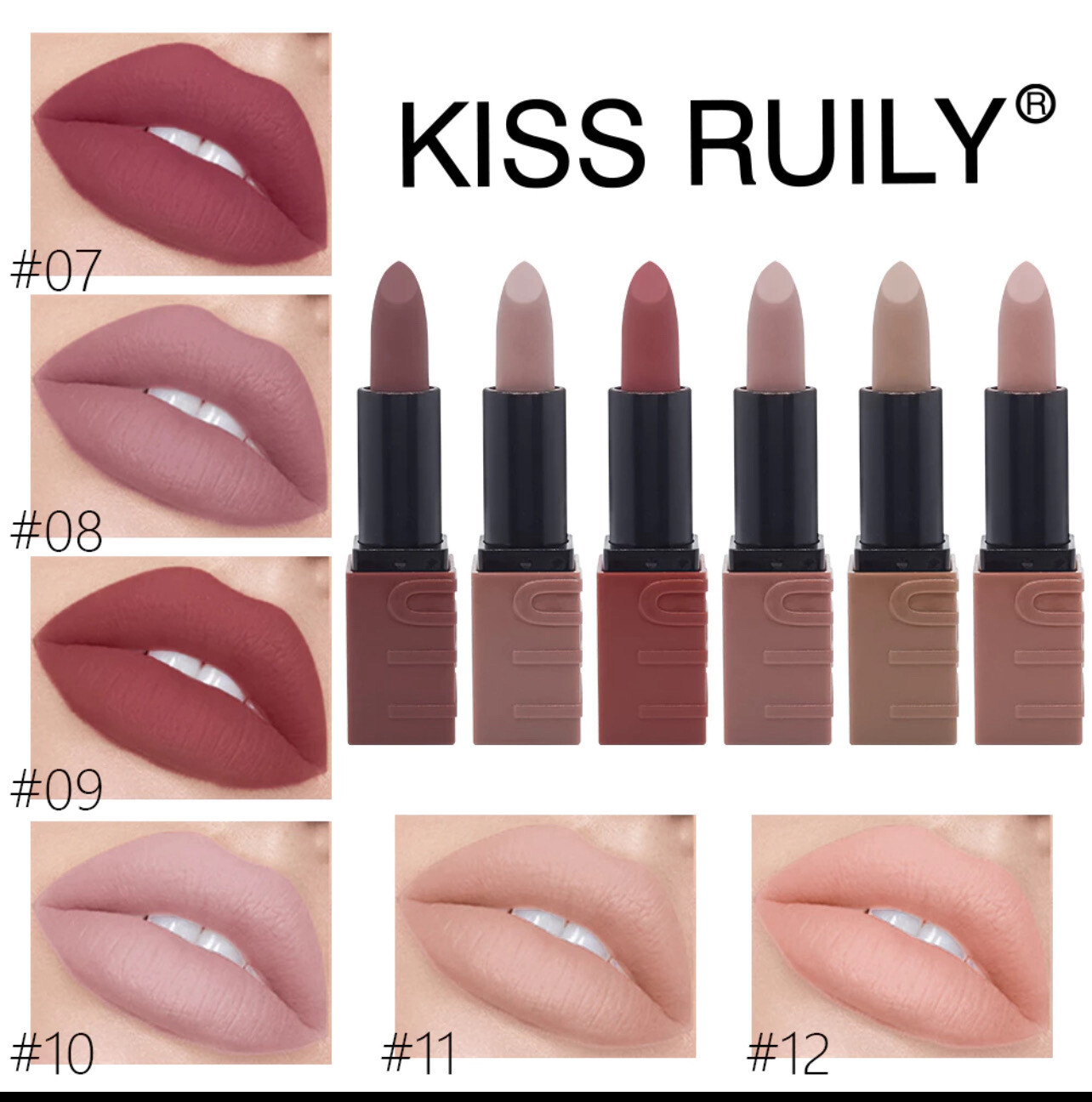 ￼Matte Lip Makeup Lasting Easy to Color 4pcs