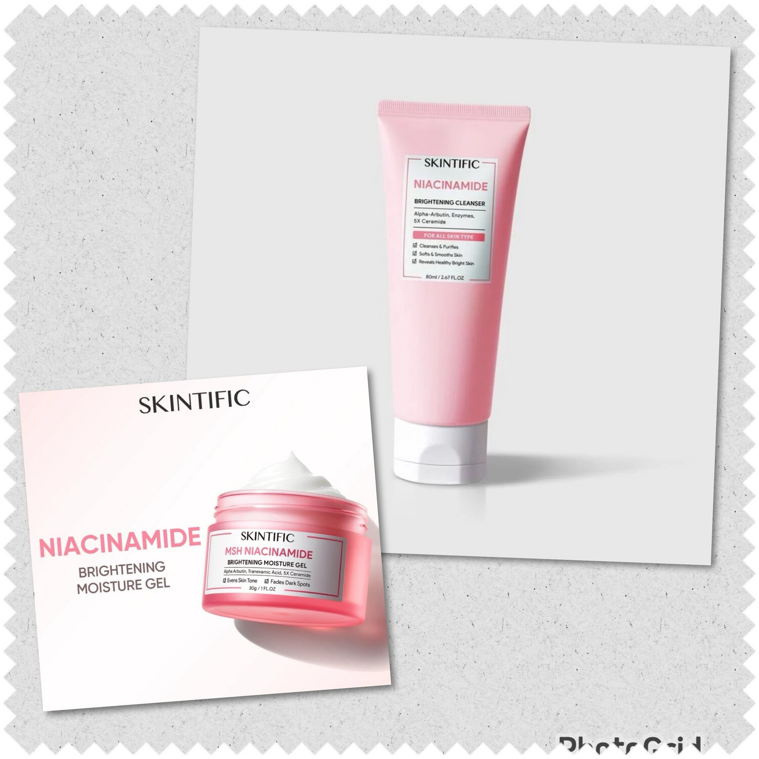 ￼[Ready Stock] SKINTIFIC Niacinamide Brightening Cleanser Facial Cleanser 5X Ceramide Brightening Skin Deep Cleasing 80ml (Promo) 1 set