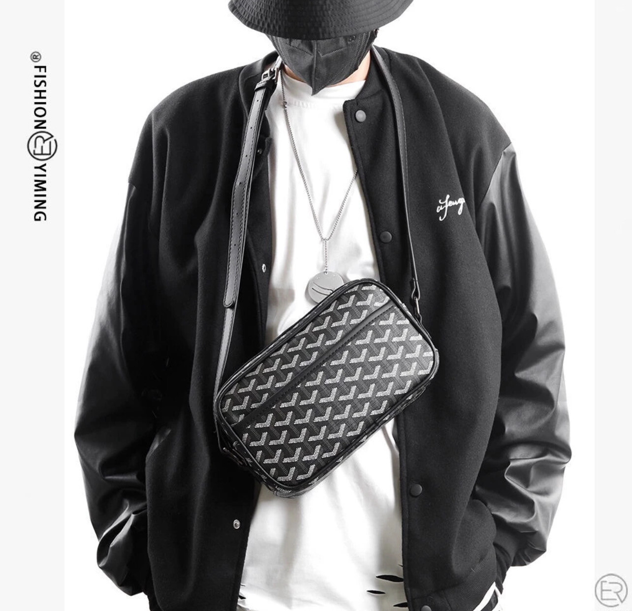 Goyard Clutch Bag 2021 New Style Elegant All-Match Fashion Goya Temperament Dog Teeth Small Square Bag Men&#39;s Small Camera Bag Messenger Small Bag