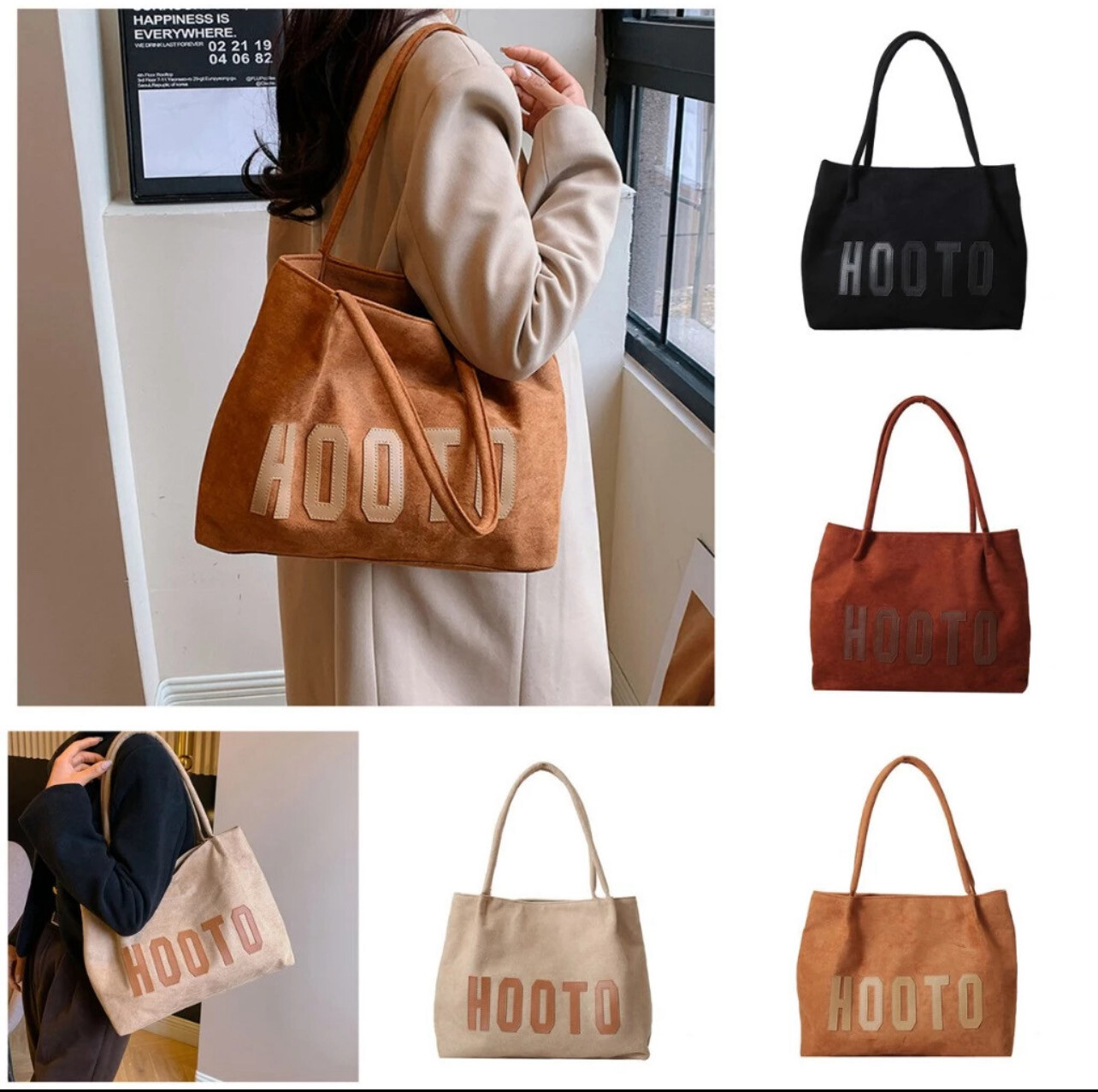 ￼Korean version Women large-capacity canvas  tote bag shoulder bag A127